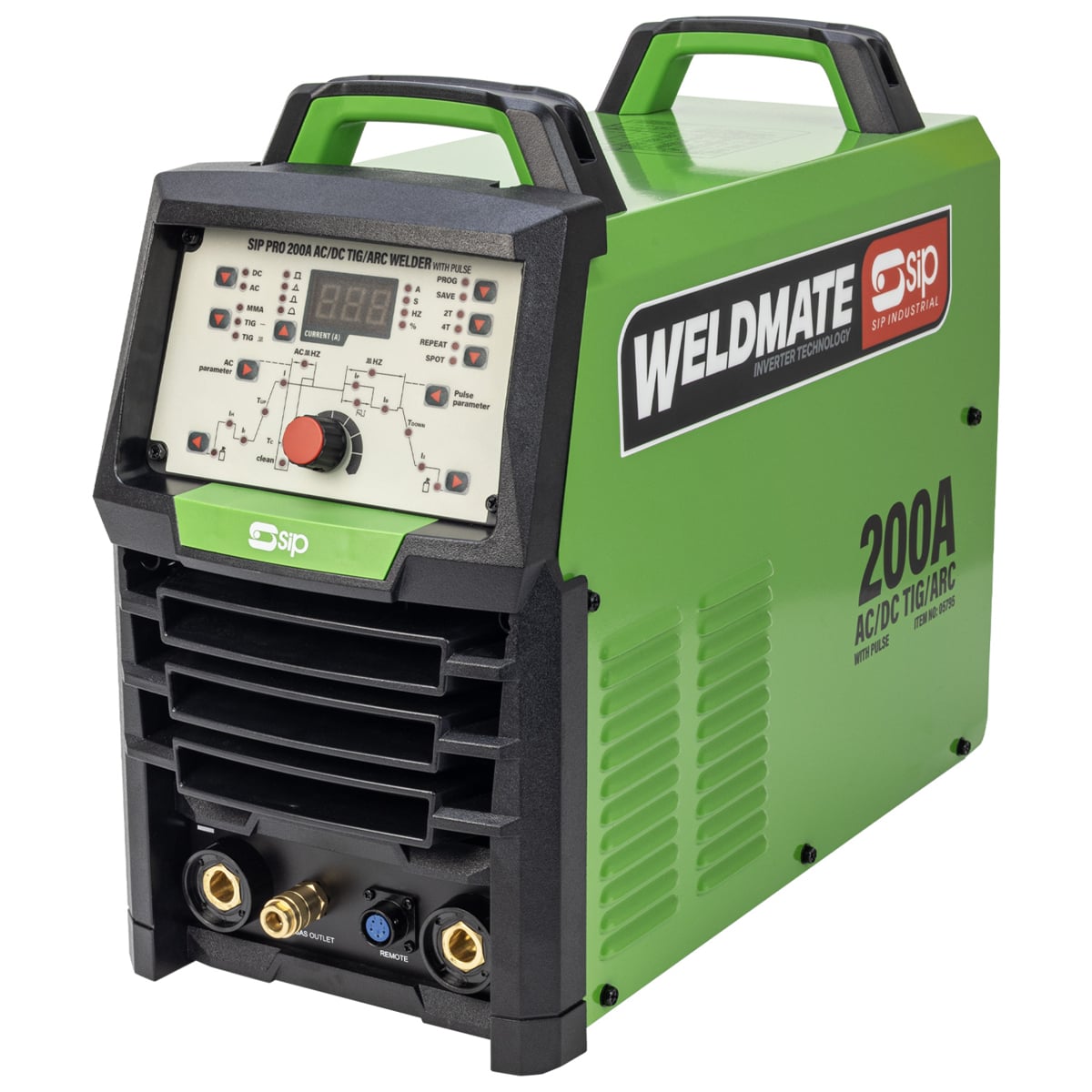 SIP WELDMATE® PRO 200A AC/DC TIG/ARC Inverter Welder with Pulse Package